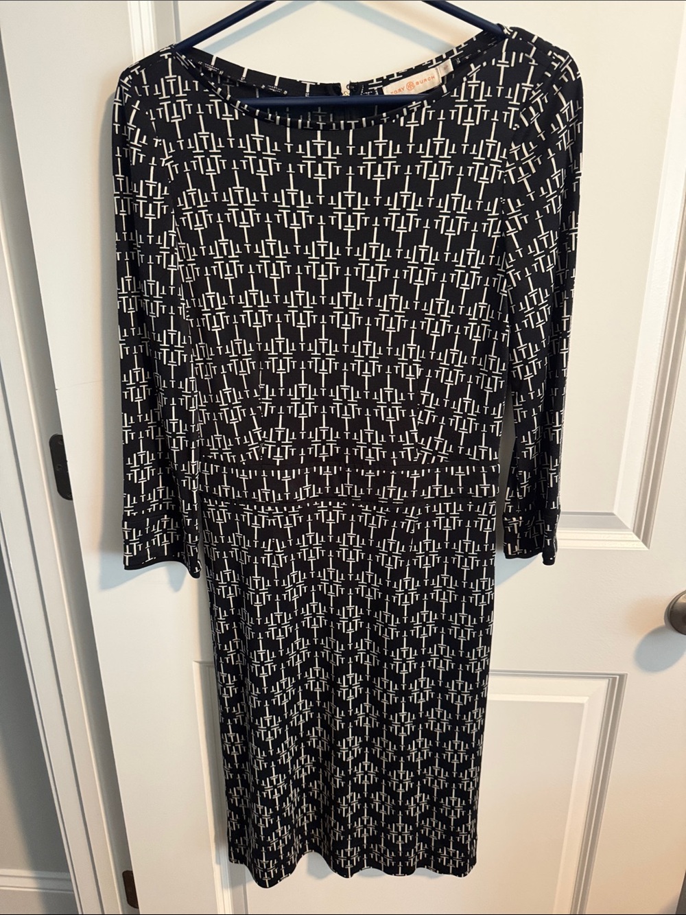 Tory Burch Black and White Patterned Women’s Dress